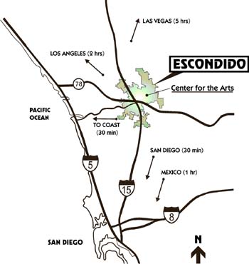 Location Map of Escondido, CA